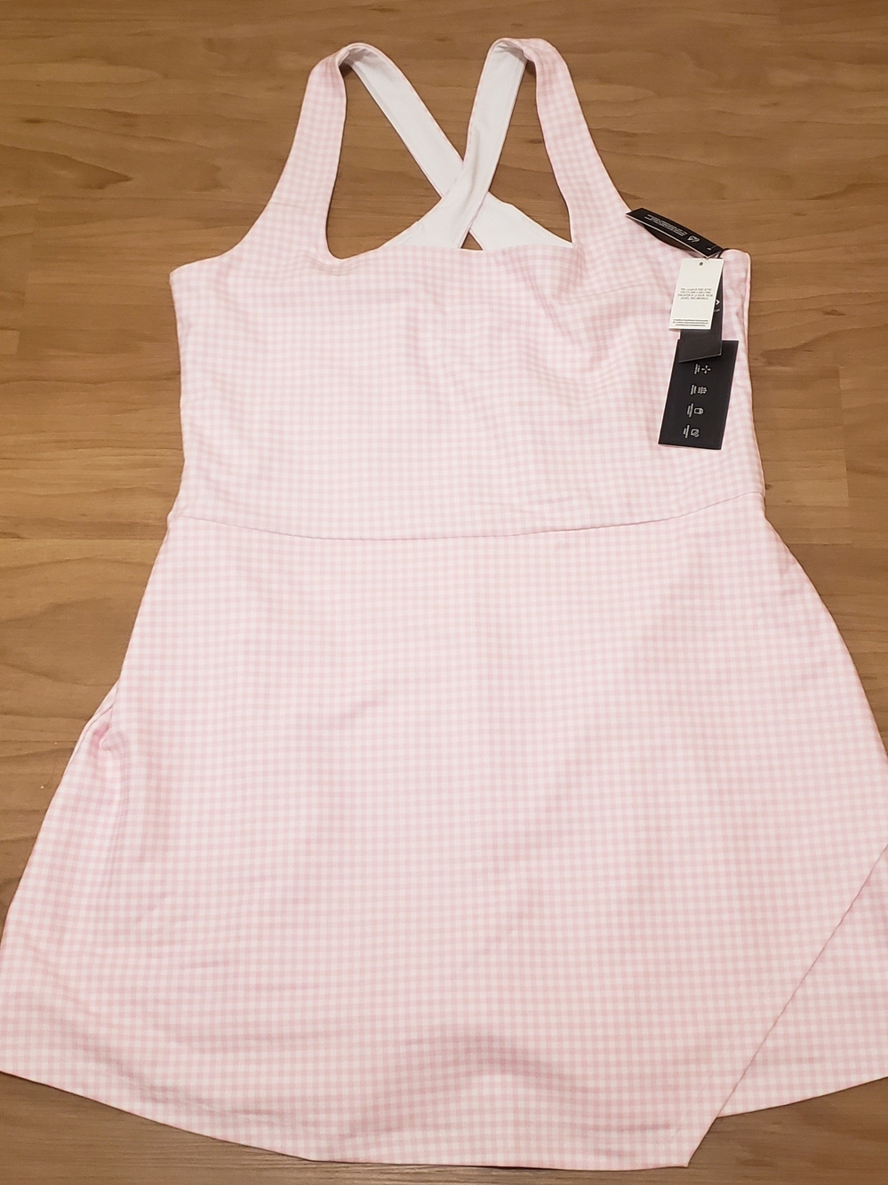 Abercrombie & Fitch Pink Gingham Crossback Dress